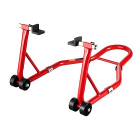 Motorcycle Rear Wheel Stand, 850 LBS Load Capacity Heavy Duty Rear Wheel Stand with U + L Fork Swingarm Spool, Adjustabe Motorcycle Lift Jack Sta